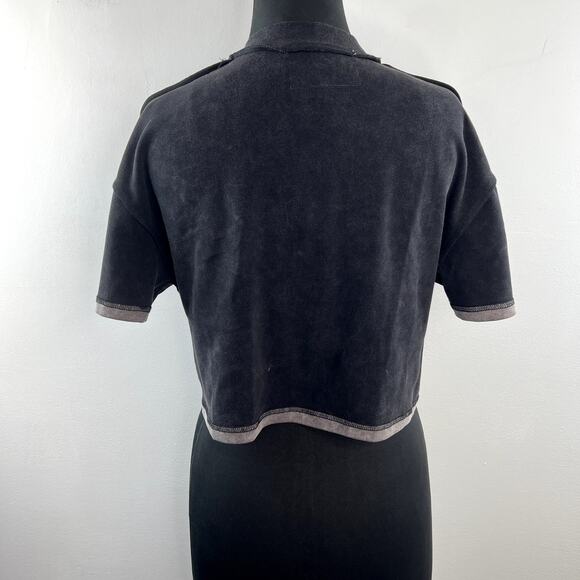 By Dwight O'neal J. Gray Tupac Reverse Red Crop Top Crew Neck Tee Size Large L - Picture 11 of 11